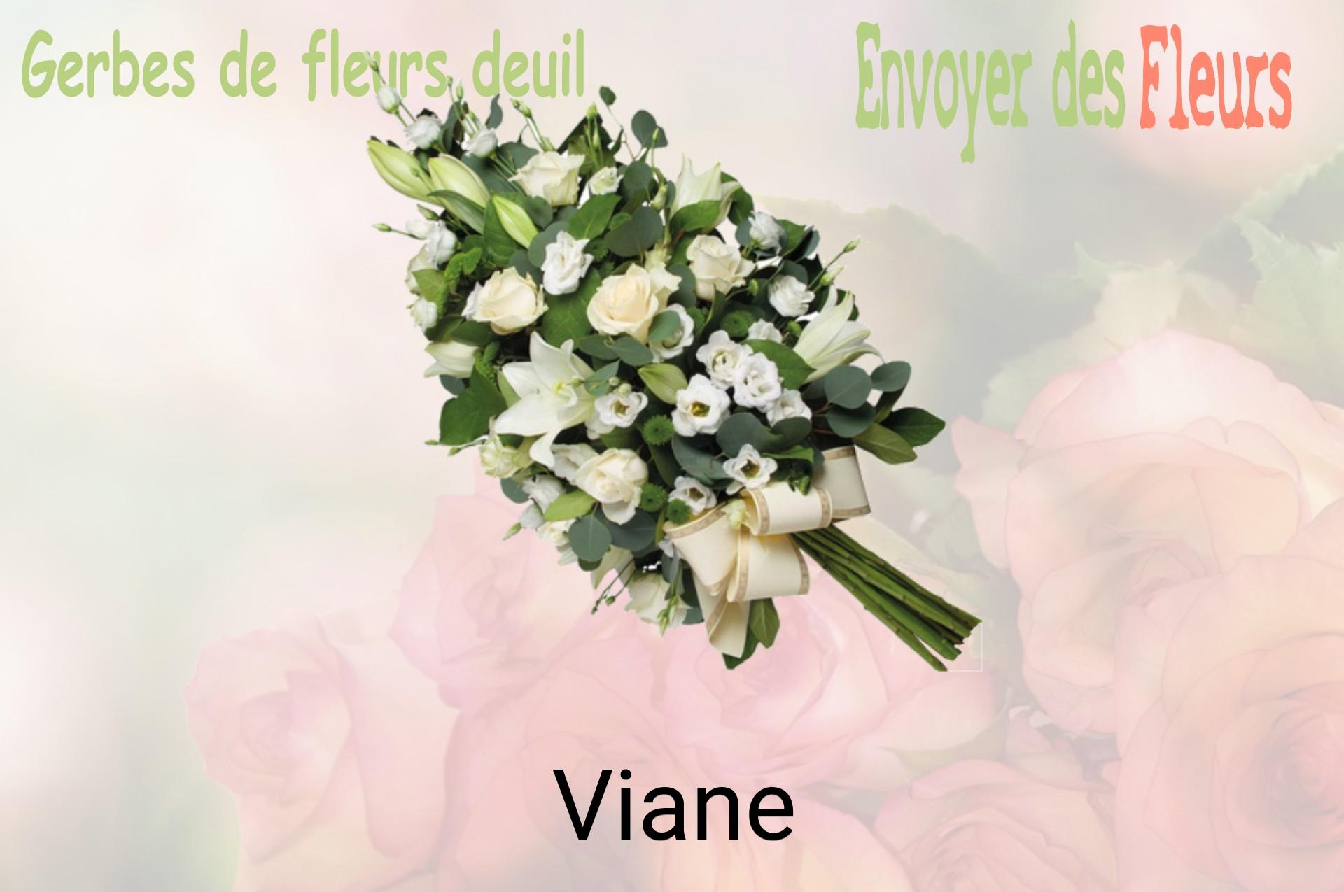Gerbe de fleurs de deuil livrée à Viane